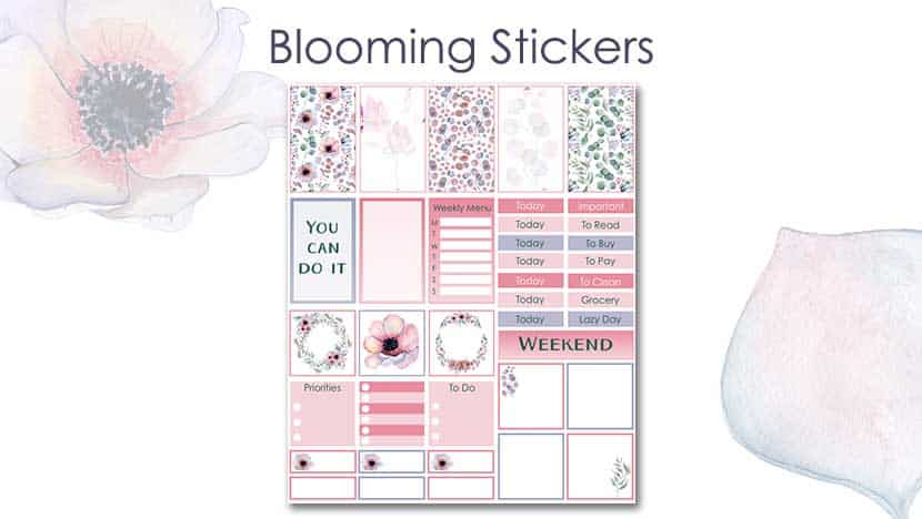 Free Printable Blooming Stickers Post - The Printable Collection