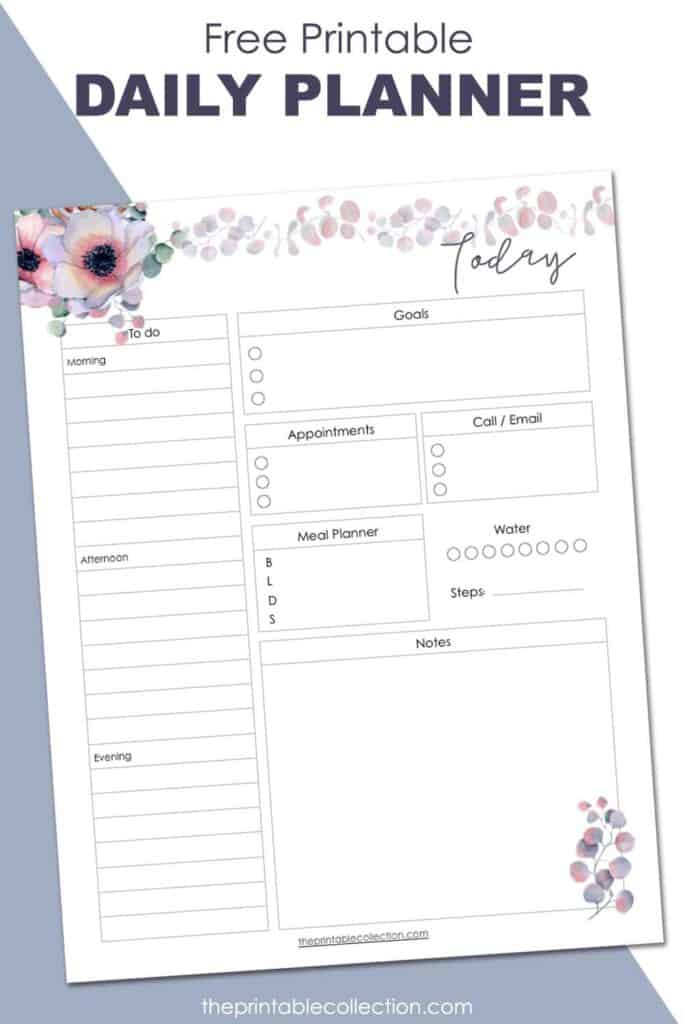Free Printable Daily Planner - The Printable Collection
