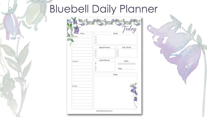 Free Printable Bluebell Daily Planner Post - The Printable Collection