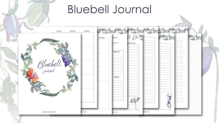 Printable Bluebell Journal Post - The Printable Collection