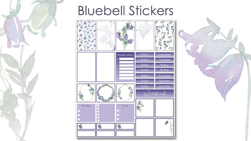 Free Printable Bluebell Stickers Post - The Printable Collection