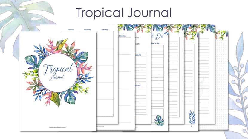 Free Printable Tropical Journal Post - The Printable Collection