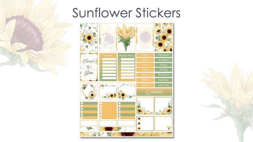 Free Printable Sunflower Stickers Post - The Printable Collection