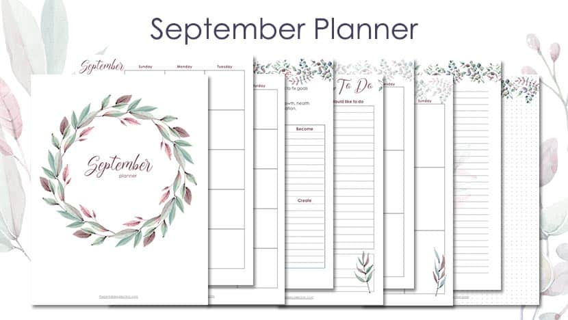 Free Printable September Planner Post - The Printable Collection