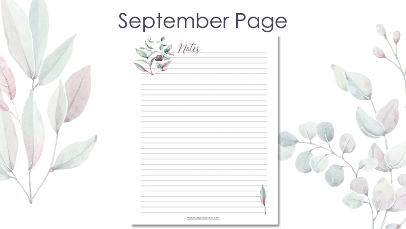 Free Printable September Pages Post - The Printable Collection
