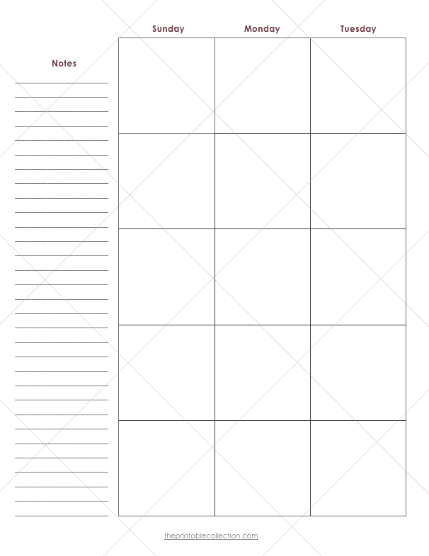 Free Printable Autumn Planner Monthly Calendar Left Page - The Printable Collection