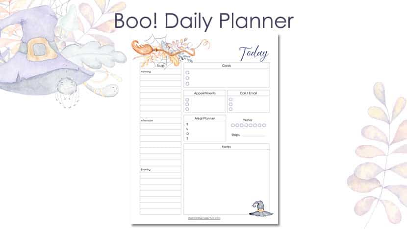 Free Printable Boo Daily Planner Post - The Printable Collection
