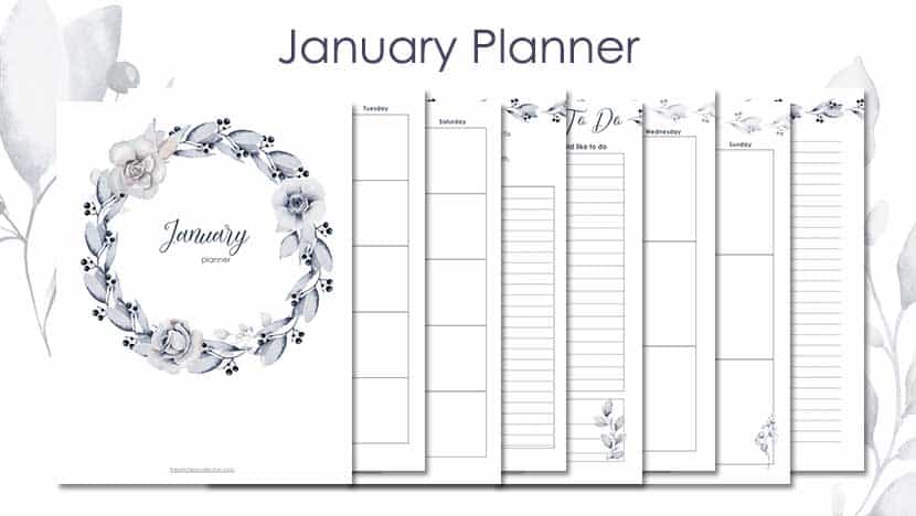 Free Printable January Planner Post - The Printable Collection