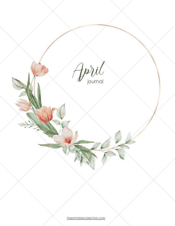 Free Printable April 2 Journal Cover Page - The Printable Collection