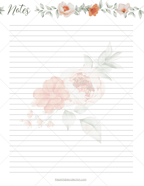 Free Printable April 2 Journal Notes Page - The Printable Collection