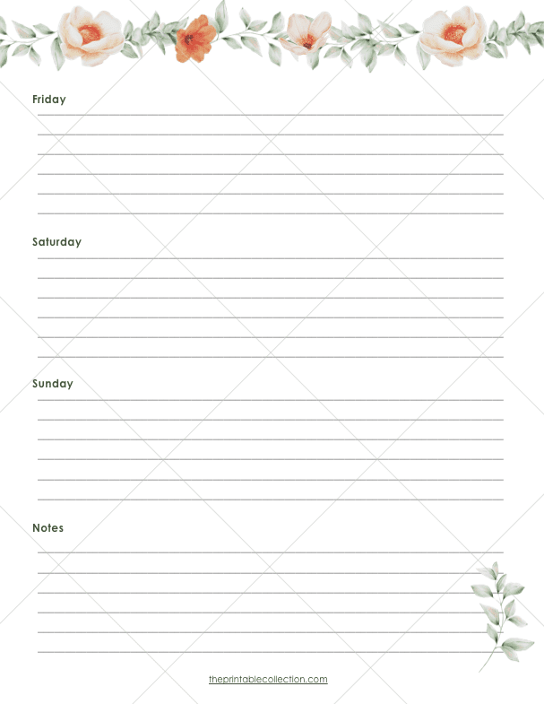 Free Printable April 2 Journal Weekly Right Page - The Printable Collection