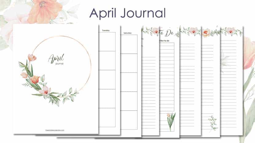 Free Printable April Journal 2 Post - The Printable Collection