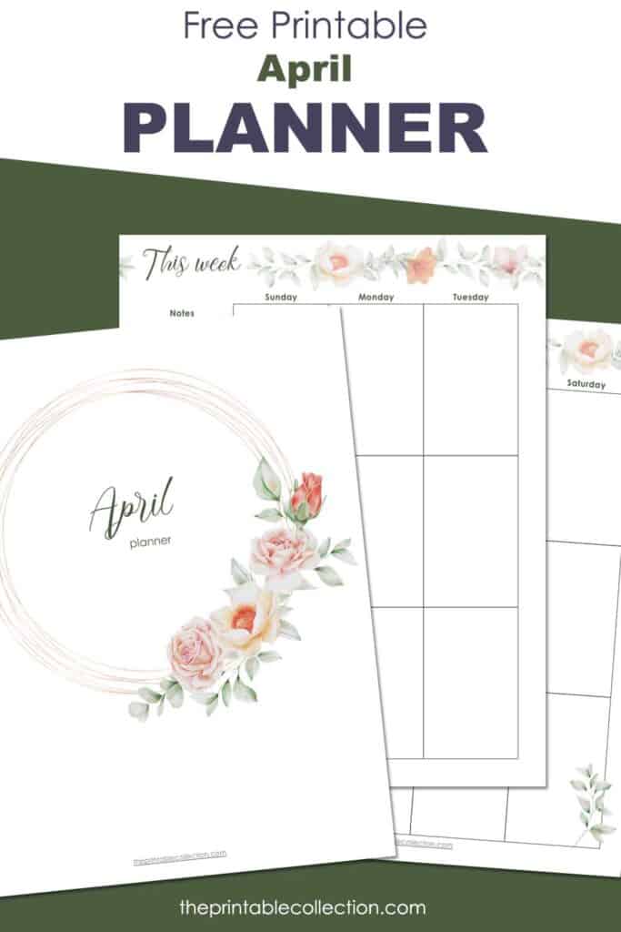 Free Printable April Planner 2 - The Printable Collection