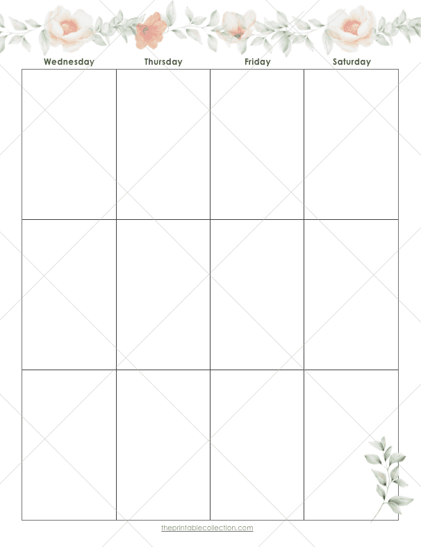 Free Printable April Planner 2 Weekly Right Page - The Printable Collection