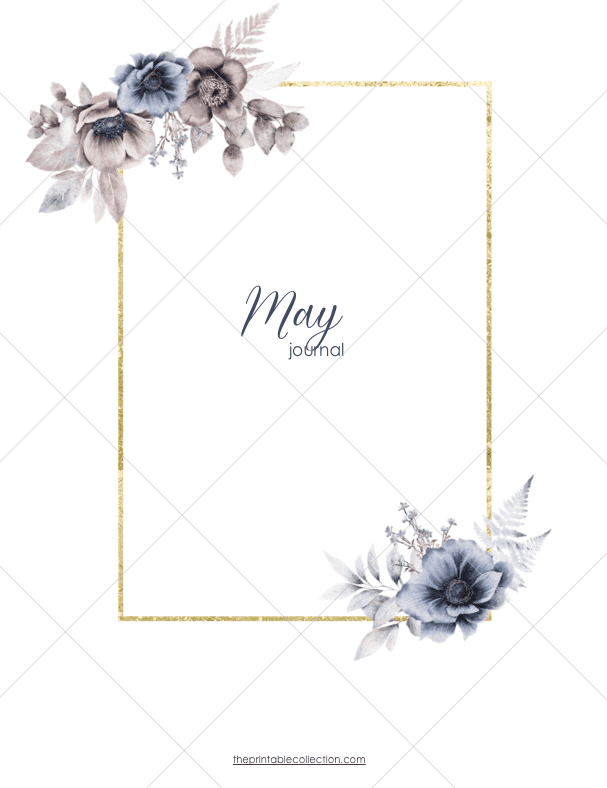 Free Printable May Journal 2 Cover Page - The Printable Collection