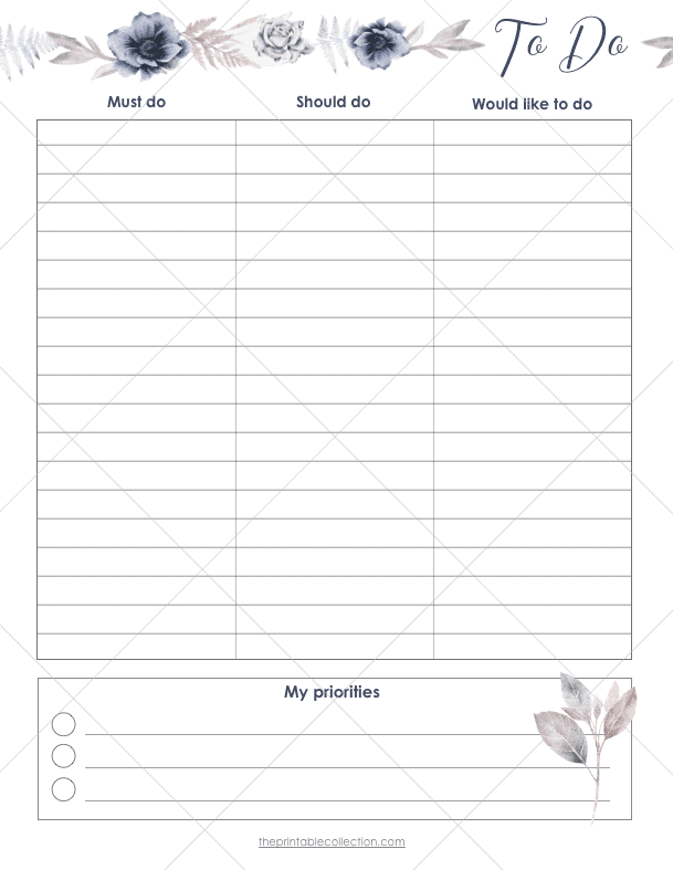 Free Printable May Planner 2 To do Page - The Printable Collection