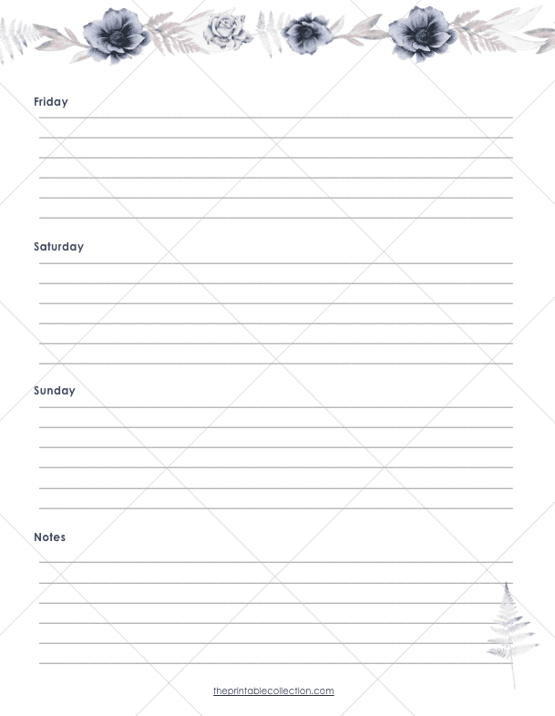 Free Printable May Journal 2 Weekly Right Page - The Printable Collection