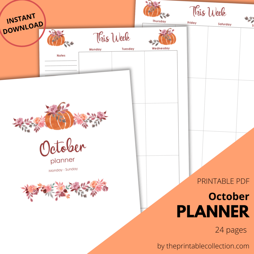 Etsy October Planner 2 - The Printable Collection