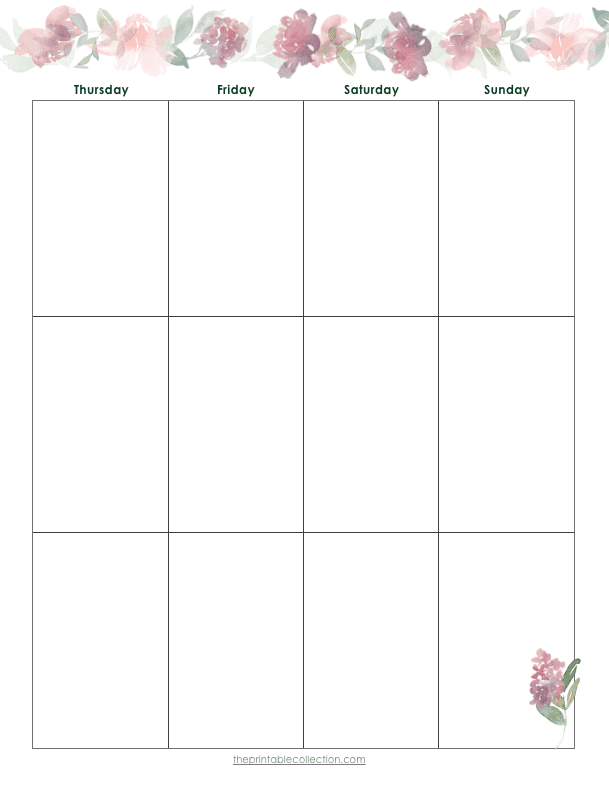 Printable June Planner Weekly Right Page - The Printable Collection