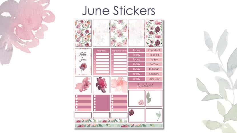 Free Printable June Stickers 2 Post - The Printable Collection