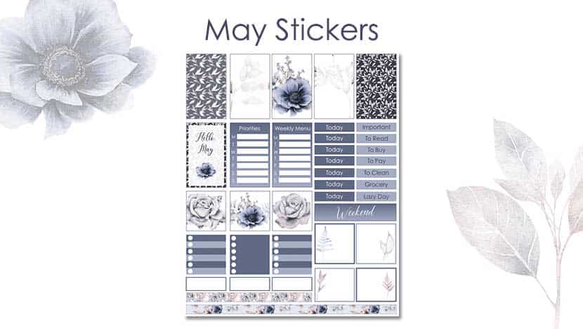 Free Printable May Stickers 2 Post - The Printable Collection