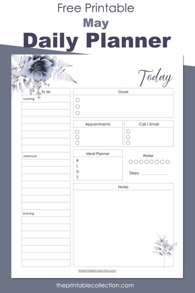 Free Printable May Daily Planner - The Printable Collection