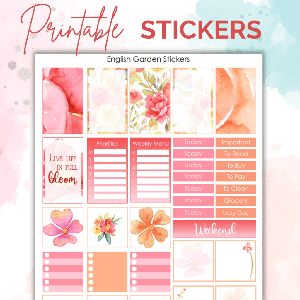 The Printable Collection - Printable Stickers