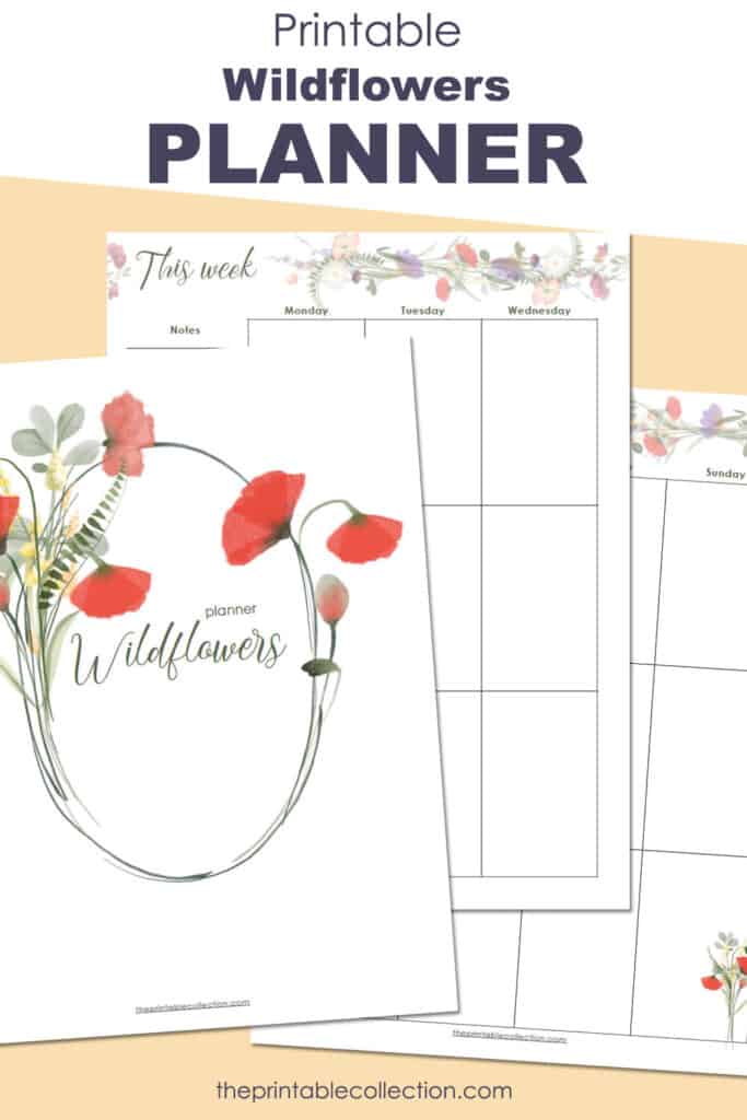 Printable Wildflowers Planner - The Printable Collection
