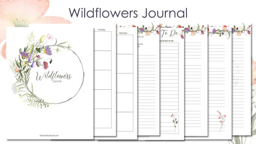 Printable Wildflowers Journal Post - The Printable Collection