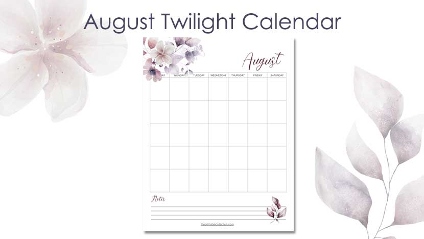 Free Printable August Calendar 22 Post - The Printable Collection