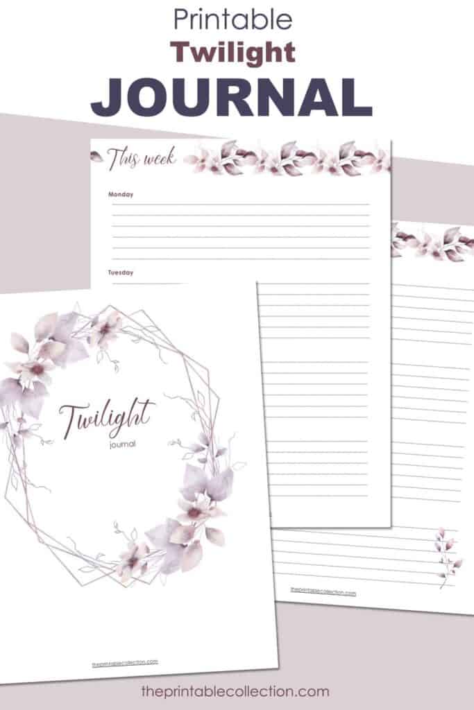Printable Twilight Journal - The Printable Collection