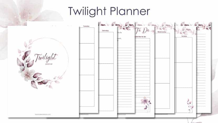 Printable Twilight Planner Post - The Printable Collection