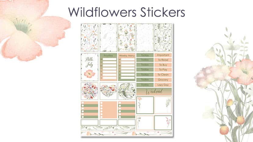 Printable Wildflowers Stickers Post - The Printable Collection
