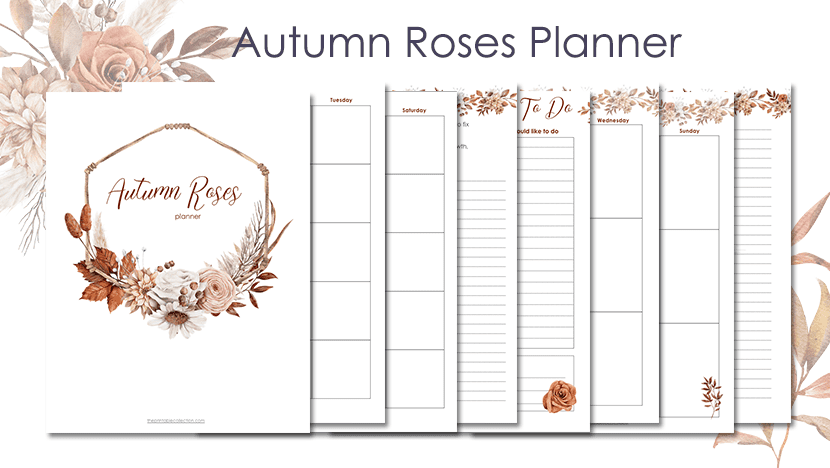 Printable Autumn Roses Post - The Printable Collection