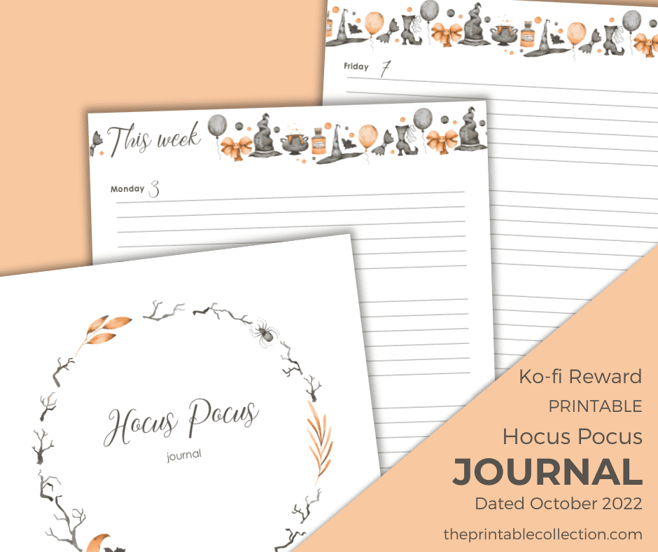 Hocus Pocus Dated Journal on Ko-fi from The Printable Collection