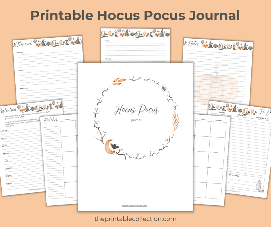 Printable Hocus Pocus Journal from The Printable Collection