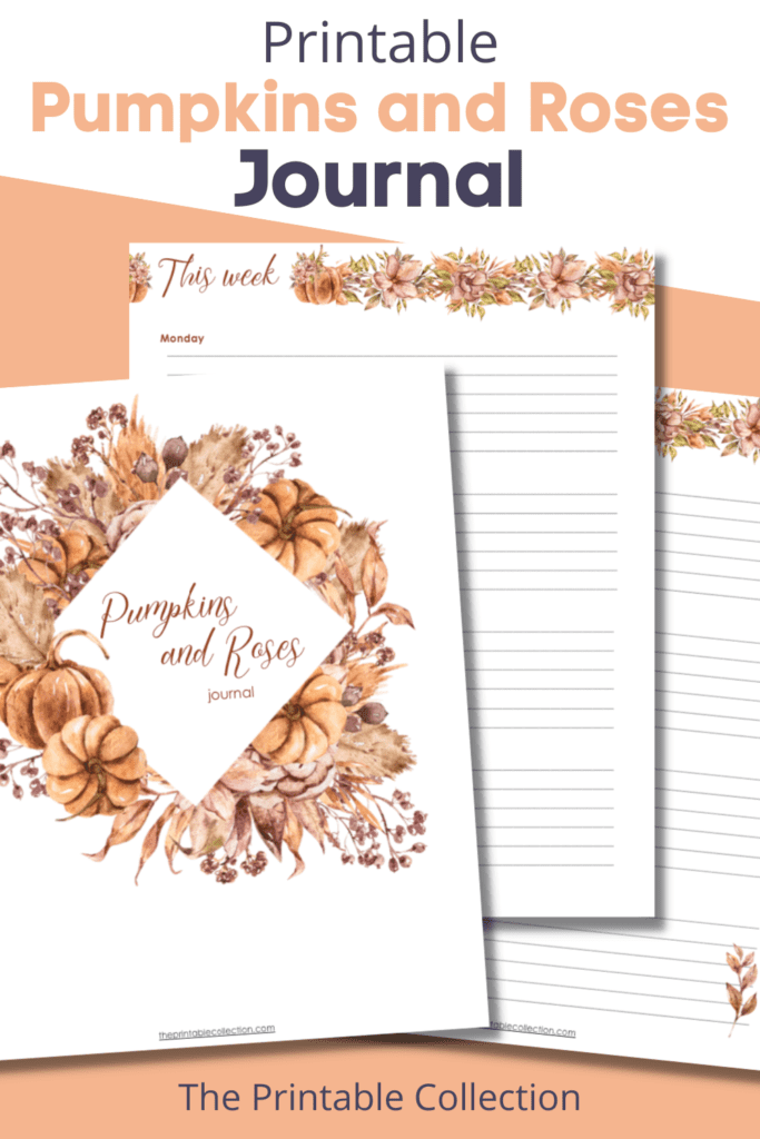 Pumpkins and Roses Calendar Pinterest - The Printable Collection