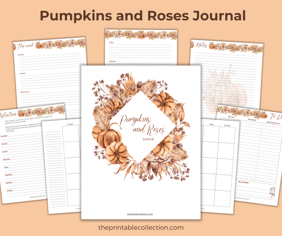 Pumpkins and Roses Journal - The Printable Collection