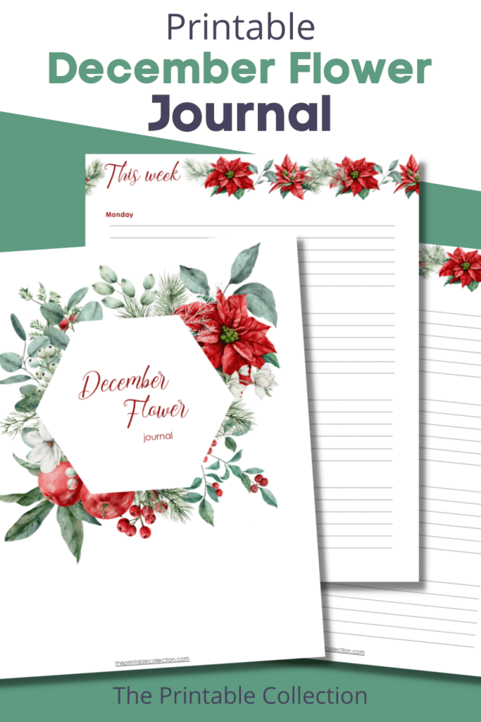 Printable December Flower Journal Pinterest from The Printable Collection